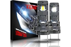 Katana H7 Light Bulbs,No Adapter Required 400% Brightness 6500K White Non-polarity Plug and Play Mini Size Fog Bulb of 2
