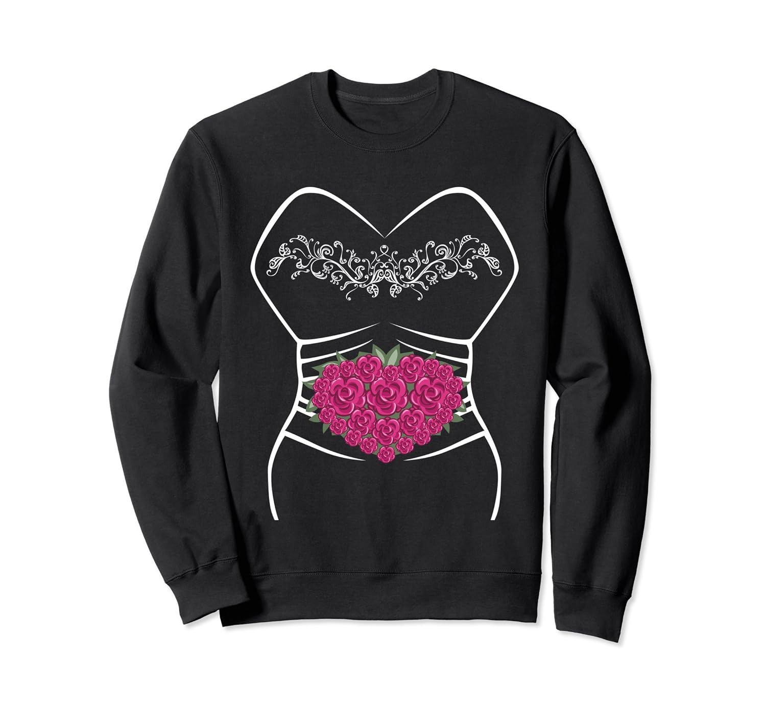 Black Wedding Dress Sweatshirt, Halloween Bridal Shower-Rose