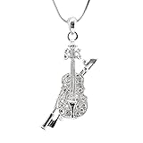 Spinningdaisy Silver Plated Crystal Miniature Viola