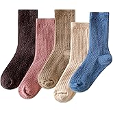 IIG 5 Pairs Women's Vintage Style Thick Wool Warm Winter Crew Socks