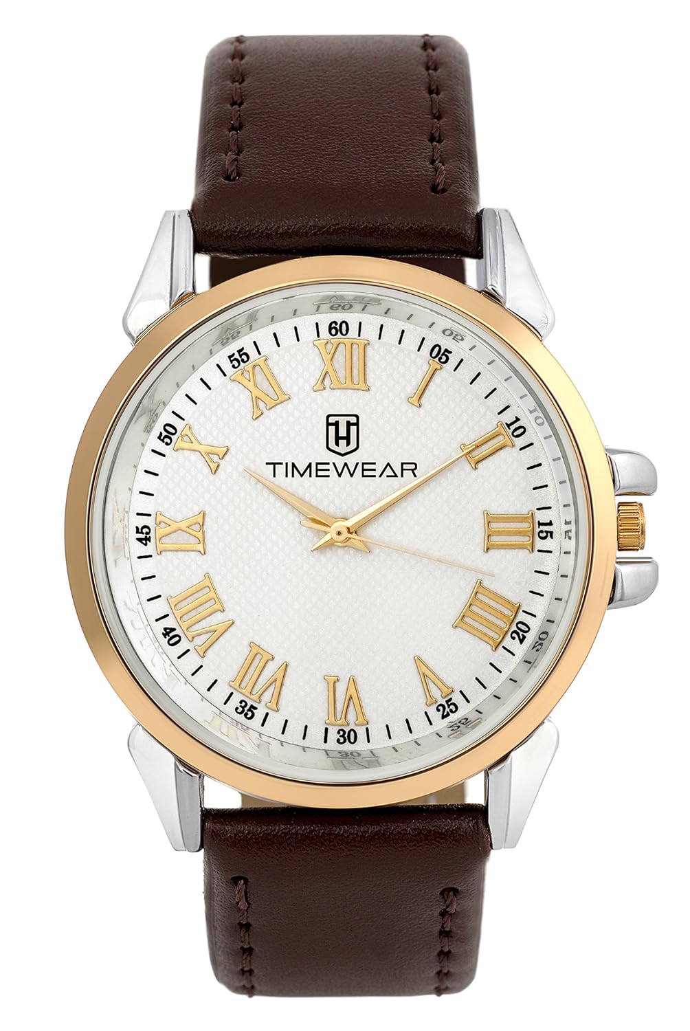 timewear analogue pearl dial men's watch - 107wdtg