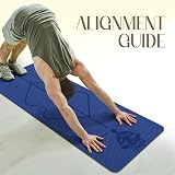 Yogii Yoga Mat Non-Slip 6mm TPE Travel Green Blue Rotary Alignment Guides view 4
