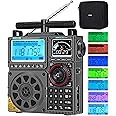 ZHIWHIS Shortwave Radio with SSB and Extra Antenna, AM FM CB LW AIR VHF UHF SW WB SSB Receiver, NOAA Weather/Antenna Tuner/APP Control/Bluetooth/20W Speaker/1600 Presets/Rechargeable Radios ZWS-C919