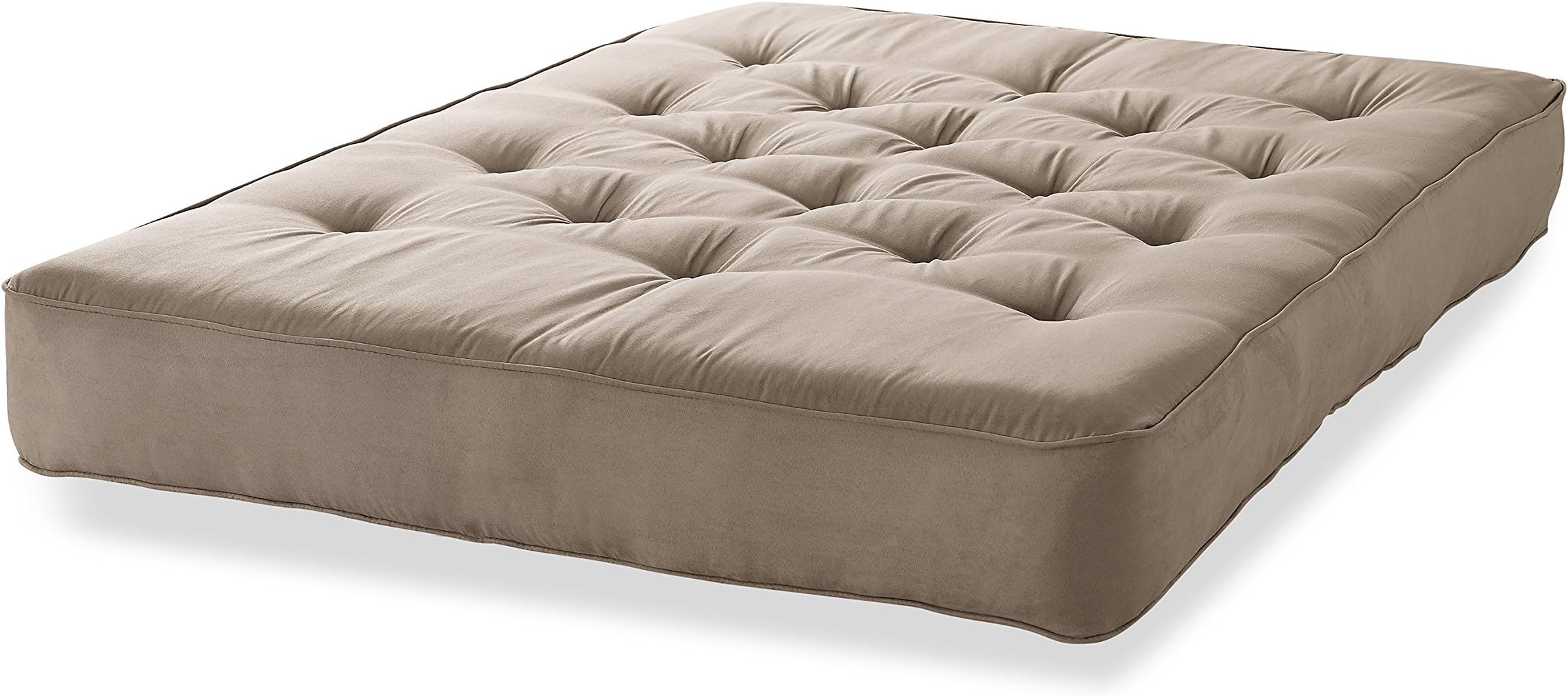 Sofas 2 Go 8" Pocketed Coil Innerspring Futon Mattress Queen Taupe
