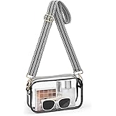 Bulado Clear Bag for Stadium Events, Clear Purses for Women with Adjustable Strap, Crossbody Bag for Sports Fans