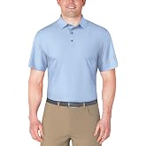 PGA Tour Men's Short Sleeve Golf Polo with Geo Print and Moisture Wicking Fabric