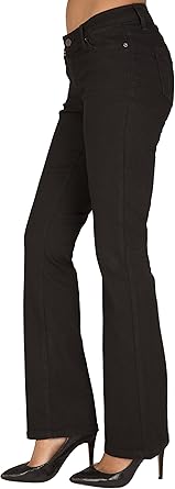 black stretch bootcut jeans