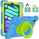Andnary Case for 2024 iPad mini 7 A17 Pro/2021 Mini 6 8.3 Inch Case with Built-in Pencil Holder/360�� Rotating Handle Stand, D