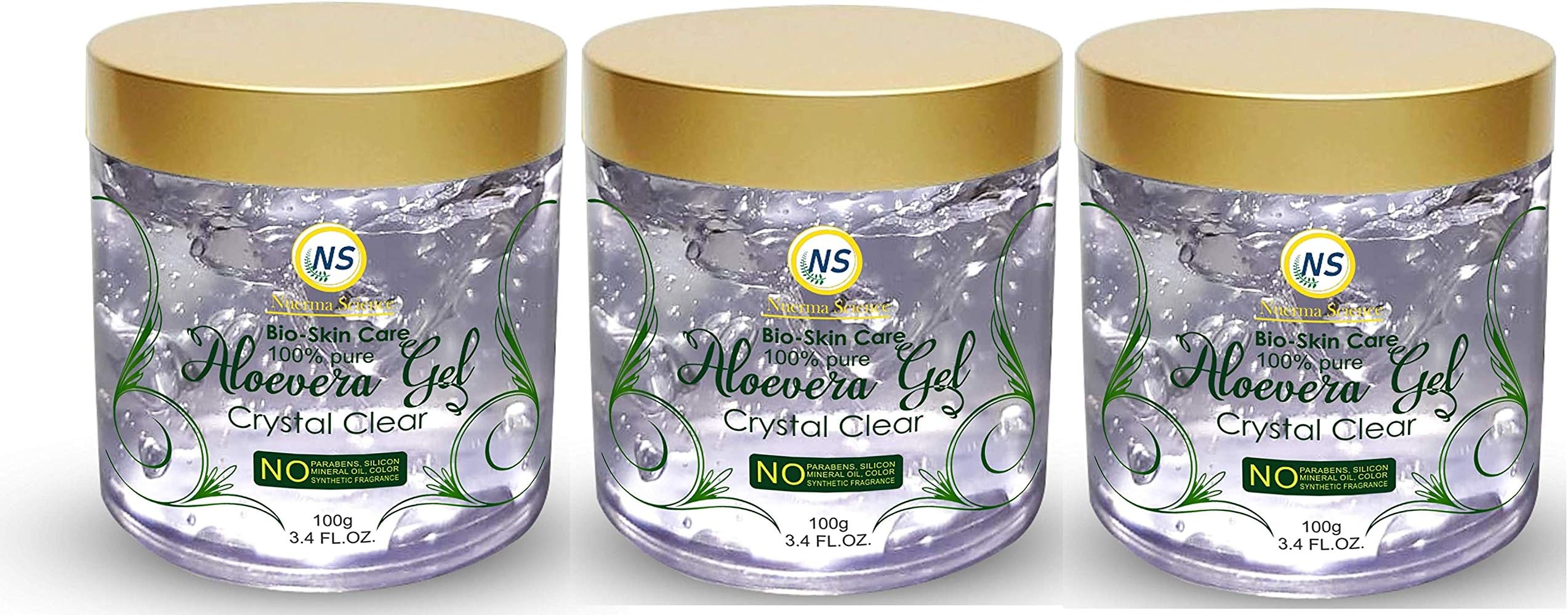 Nuerma Science Bio Skin Care Pure Aloe vera Gel For Skin & Hair (100 g) (Pack of 3)