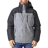 Free Country Men's Winter Ski Jacket Water and Wind Resistant Coat Warm Insulated Hooded for Men