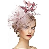 Zinniday Butterfly Derby Hat 2025 - Classic Tea Party Hats with Hair Clip, 1920s 50s Fascinators for Lady Woman