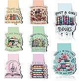 Book Lovers Magnetic Bookmark Gifts - Wxiben 8 Pcs Funny Bookmarks Magnetic for Women Bookworm Book Mark Magnets Page Markers Clip for Women Men Reading Students Teachers Librarian Supplies