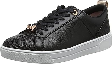 ted baker white leather trainers with rose gold