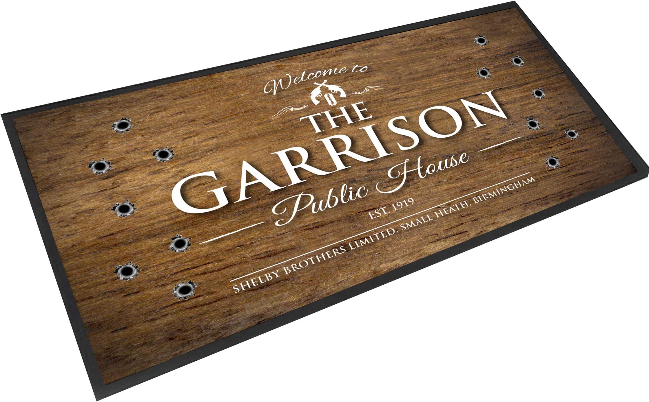 The Garrison Public House bar Runner, Wood Effect Counter Shop Runner bar mat,