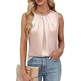 BMJL Women's Silk Satin Tank Top Summer Business Casual Outfit 2025 Sleeveless Work Dressy Shirt