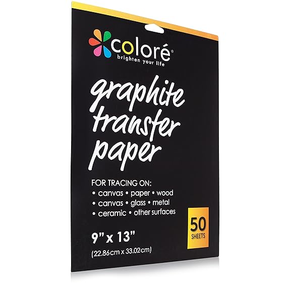 Colore ProVisible Graphite Kohlepapier für Künstler - 22.80 x 33.00 cm - Kunst erstellen mit wiederverwendbarem & löschbarem 