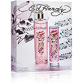 ED HARDY Women's Perfume Fragrance Gift Set, Eau De Parfum & Fragrance Body Mist, 2 Piece Set