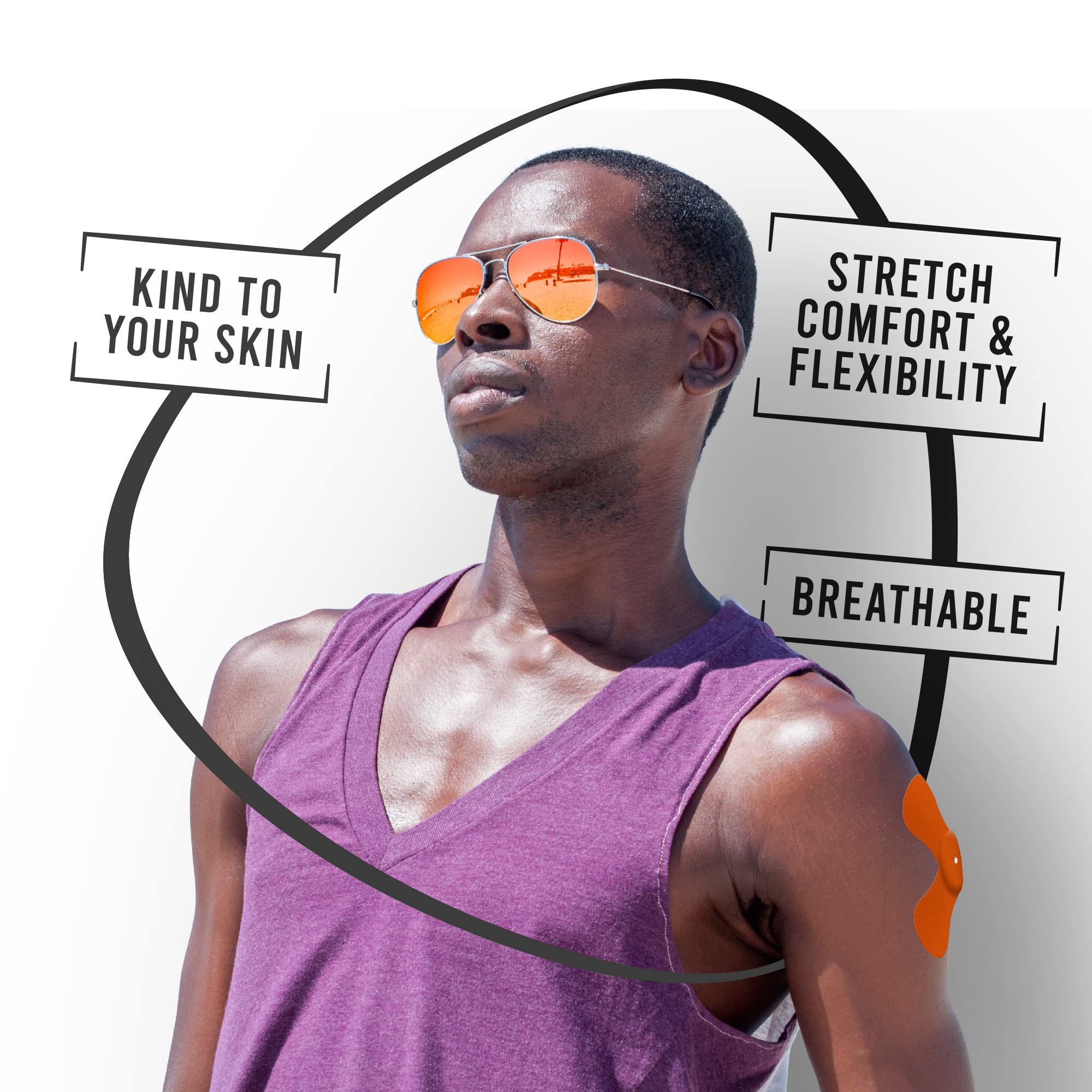 Not Just A Patch X-Patch CGM Sensor Patches (20 Pack) - Water Resistant Omnipod 5 Adhesive Patches - Durable for Active Lifestyle for 10-14 Days - Compatible with Dexcom G6, Libre 2 in Multi-Color