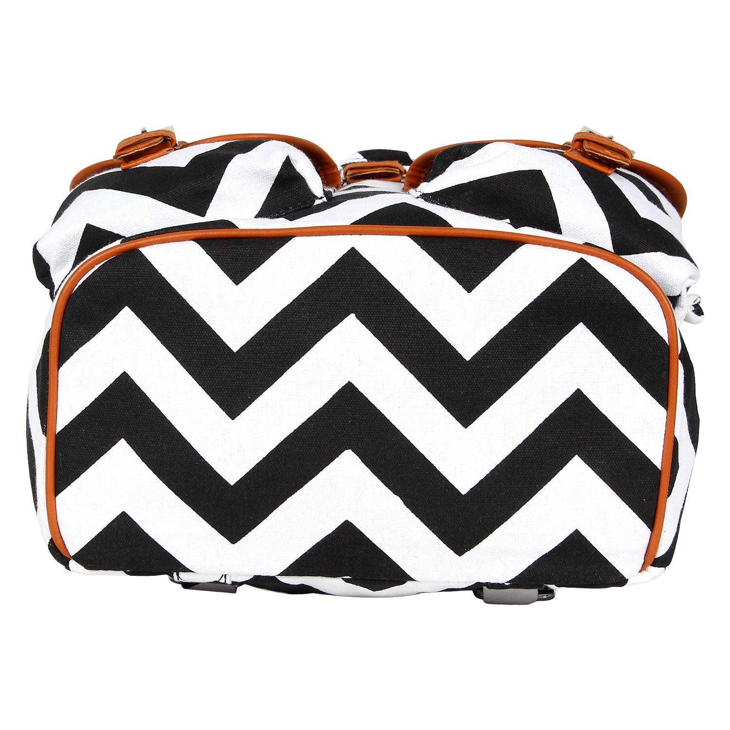 lychee bags women's black, white canvas lacey backpack