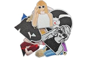 Lmuwecno 8 Pcs Musician's Embroidery Patch, Iron-on/Sewing Badges for Jackets, Jeans, Jackets, Backpacks, Hats and Other DIY Accessories