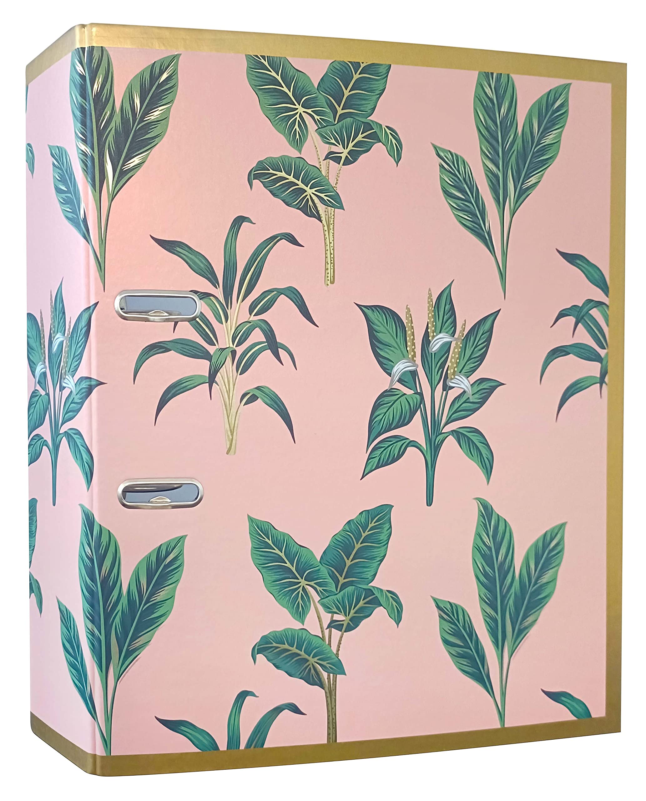 Interdruk Arch File A4 75 mm - Metallic Design - Satin Gold Leaves, A4+