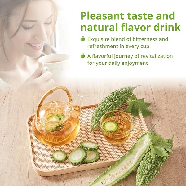 VIDA FARM 75 PREMIUM BITTER MELON TEA BAGS, ZERO SUGAR TEA, HANDPICKED, 100% PURE AND NATURAL DRIED BITTER MELON, NON-GMO, NO CAFFEINE, GLUTEN-FREE, VEGAN