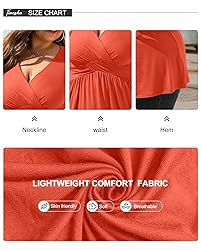 TIANZHU Plus Size Tops for Women Peplum Tunic Top