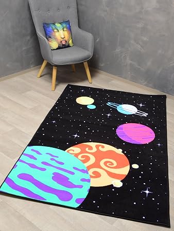 Amazon De Psywork Schwarzlicht Teppich Fluo Space Journey 1 2x2m