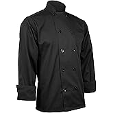 ChefsCloset Unisex Long Sleeve Button Chef Jacket Chef Coat