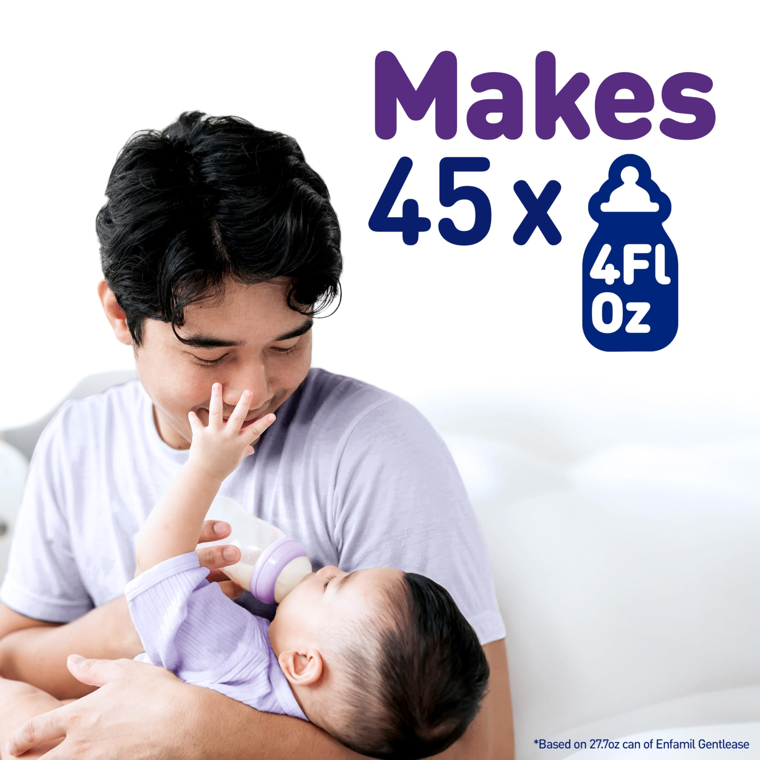 Enfamil Gentlease Baby Formula, Reduces Fussiness, Gas, Crying and Spit-up in 24 hours, DHA & Choline to support Brain development, Powder Can, 27.7 Oz