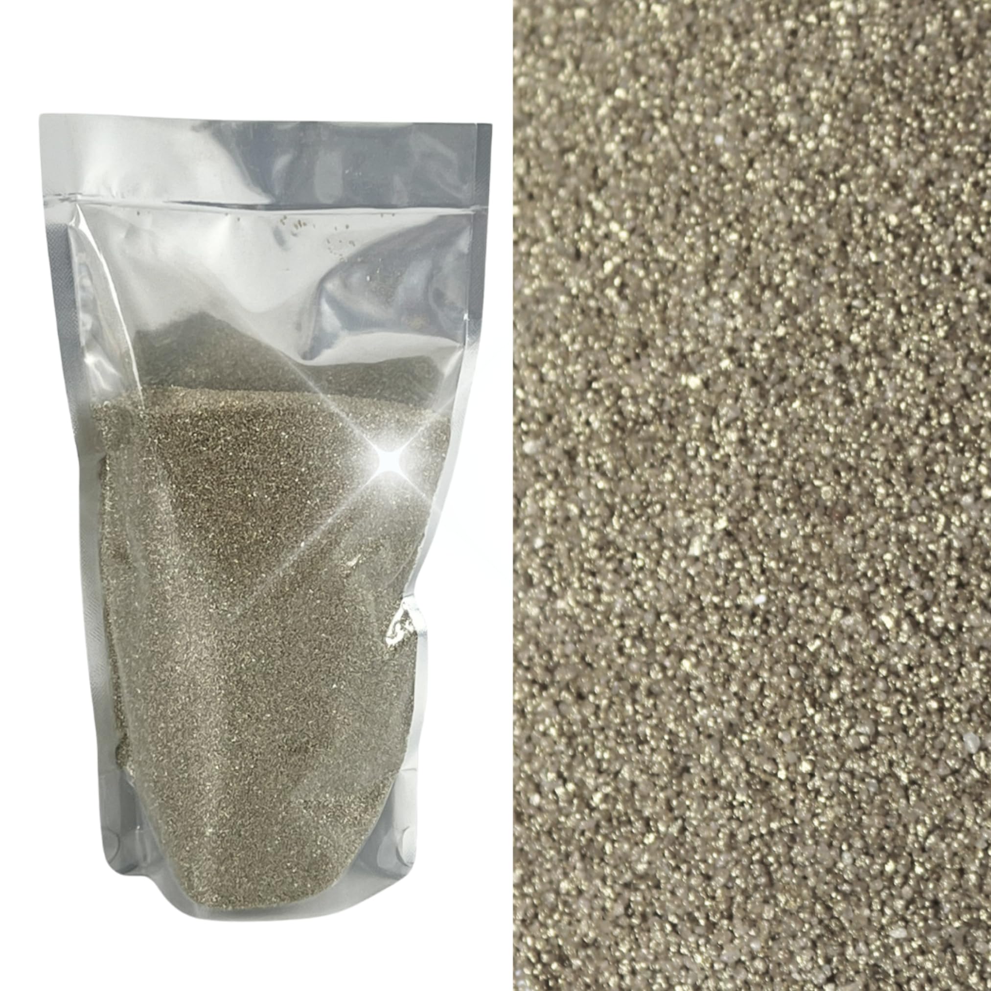400g Sand Fine Medium Grain for All Arts & Crafts, Vase Filler DIY Home Decor Candle Plate Decorative Sand Art Bottles Displays Resin (Metallic Gold)
