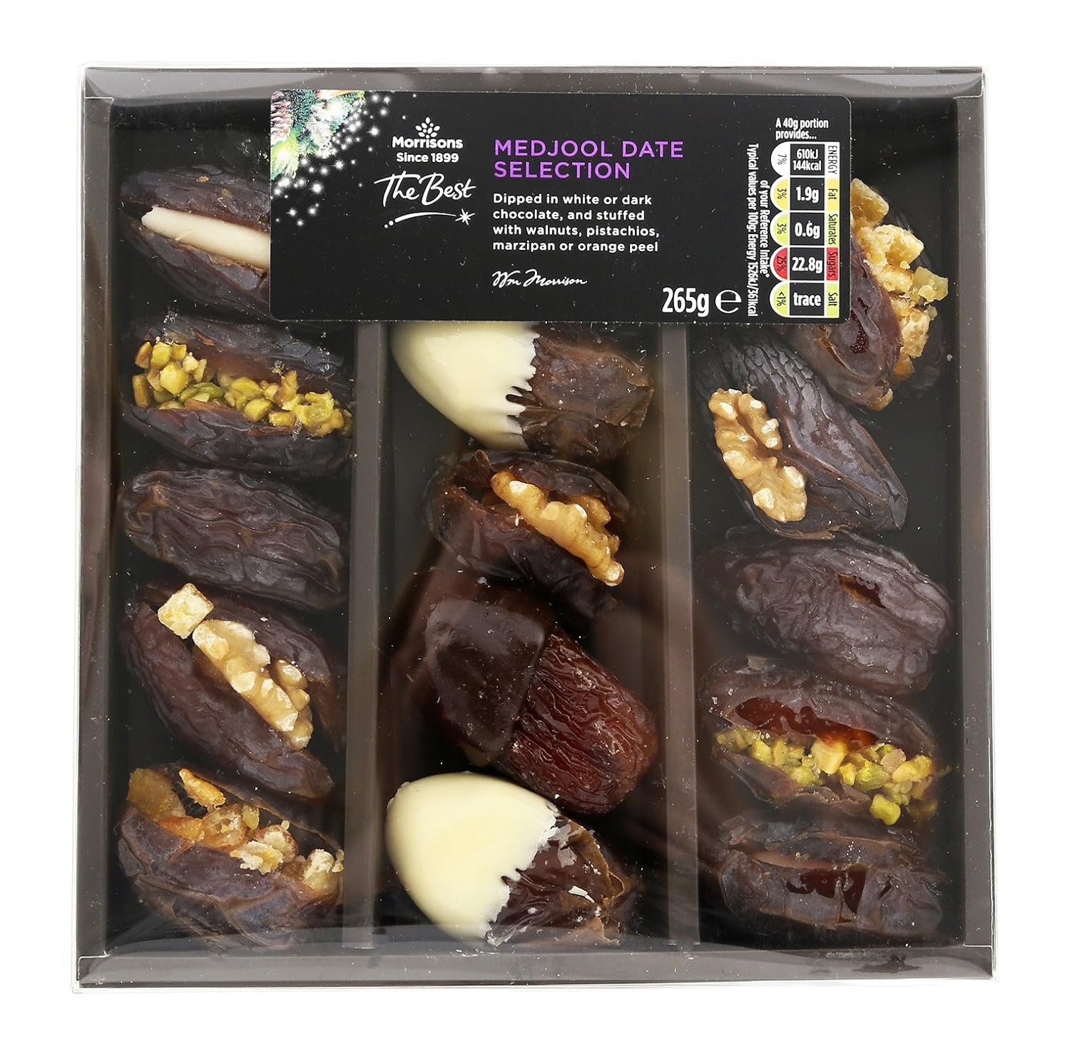 Morrisons The Best Stuffed Medjool Dates, 265g Amazon.co.uk Grocery