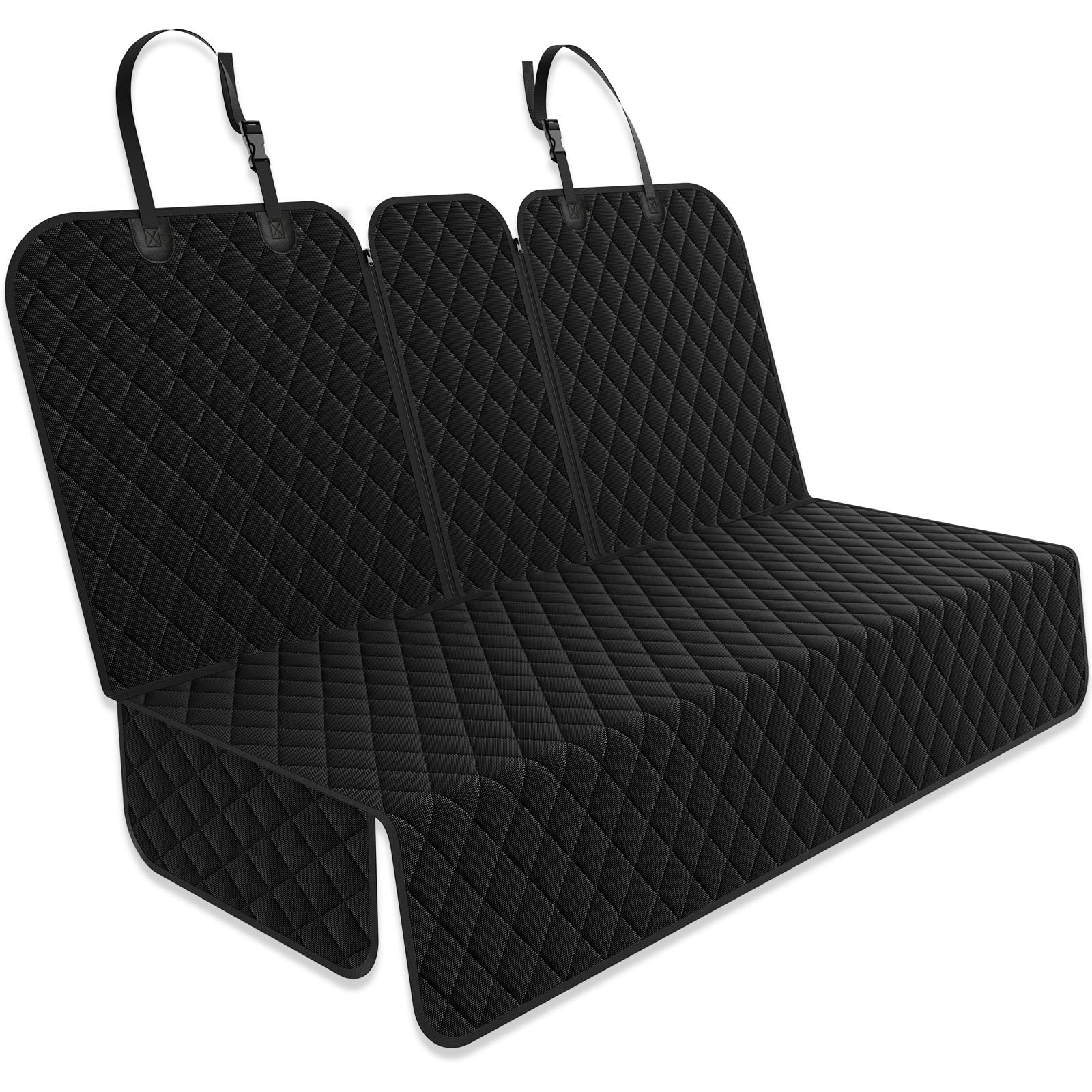 Photo 1 of Yonktoo Dog Car Seat Cover for Back Seat, Car Seat Cover 60/40 Split Bench for Full-Size SUV, Pickup Truck, Big Truck - X-Large - 61" W