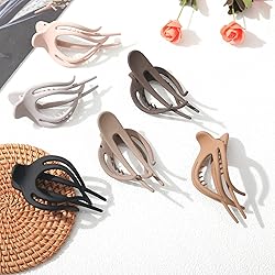 French Concord Hair Clips Claw - 6Pcs Side Slid
