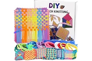 cholobaco Weaving Loom Kit Toys for Kids and Adults with 288 Colorful Loops，Potholder Loops Crafts for Girls Ages 6 7 8 9 10 11 12，Holder Loom Knitting Kits and Gifts for Kids and Beginners