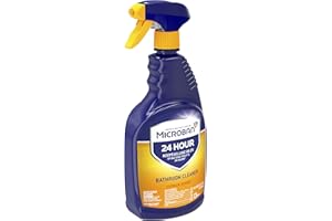 Microban 24 Hour Bathroom Cleaner and Sanitizing Spray, Citrus Scent - 22 Ounce (Pack of 2)