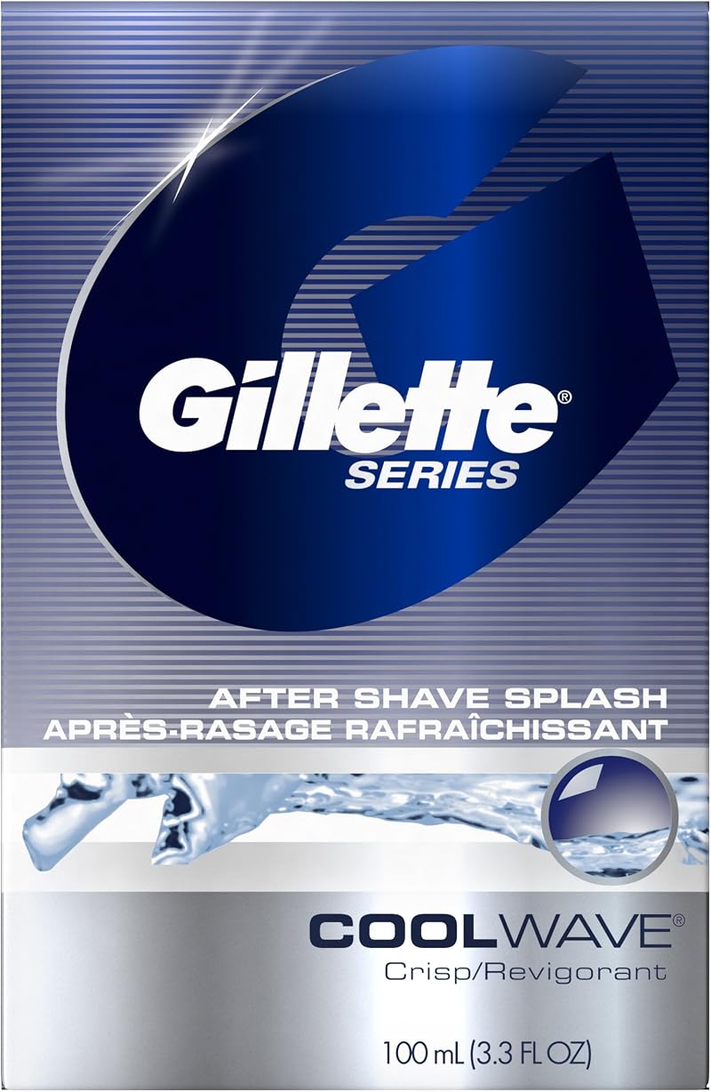 Gillette Series After Shave Splash Cool Wave 3.3oz Pack of 6 for Men