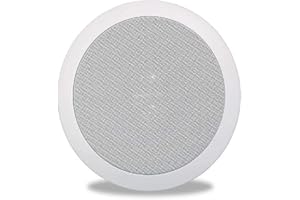 Polk Audio RC6s In-Ceiling 6.5" Stereo-Speaker | Dual Channel from a Single Location | Perfect for Damp and Humid Indoor/Outdoor Placement - Bath, Kitchen, Covered Porches (White, Paintable-Grille)