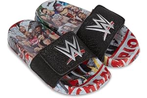 WWE Boys Championship Belt Slides - John Cena, Roman Reigns, Seth Rollins World Wrestling Champion Belt Slip On Slide Sandals