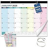 Super Large 22X17 inch Desk Calendar 2026-2027, 18 Months Large Size Running from January 2026 to June 2027, Monthly Calendar