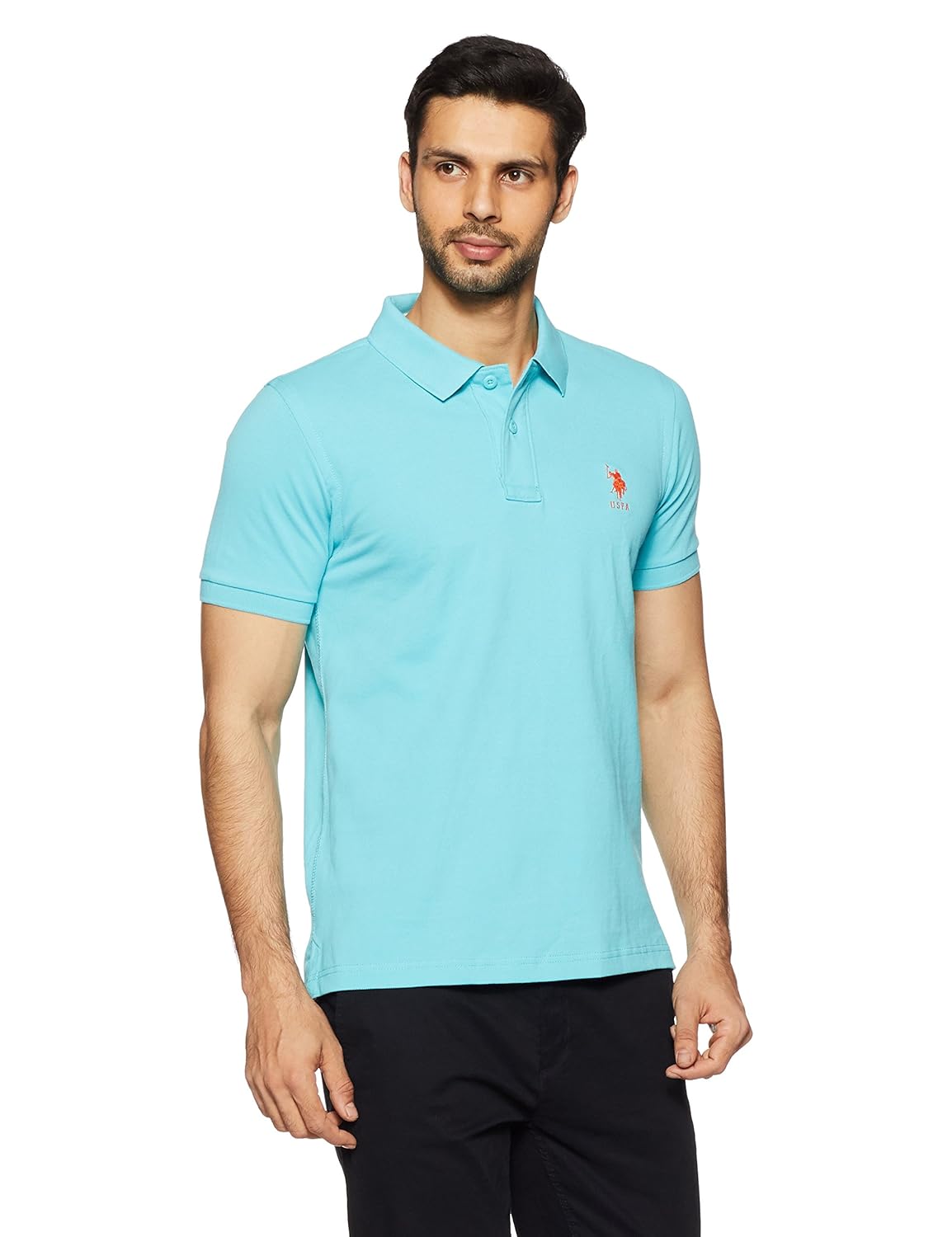 us polo association men's solid regular fit polo