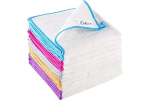 10 Pcs Kitchen Dish Cloths Set, Premiunm Bamboo Fiber Dishcloth Towels. Reusable and Absorbent Dish Cloths & Dish Towels，Suit