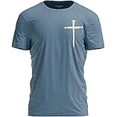 TeeUnion Christian Shirts for Men – Religious Jesus Shirt with Cross Graphic