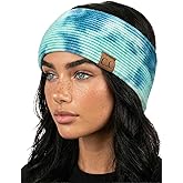 Funky Junque Women's Knitted Tie Dye Winter Ear Warmer Headband for Women's Hair Teal/Mint One Size
