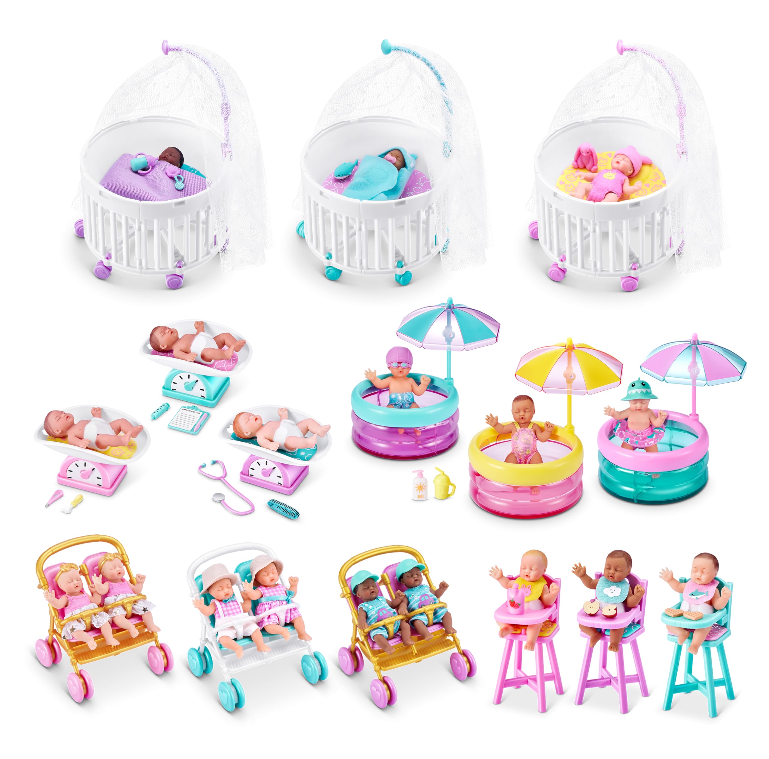 5 Surprise My Mini Baby Series 2 by ZURU, Collectible Mystery Capsule, Toy for Girls, Realistic Miniature Baby, Playset and Accessories (Single Capsule)