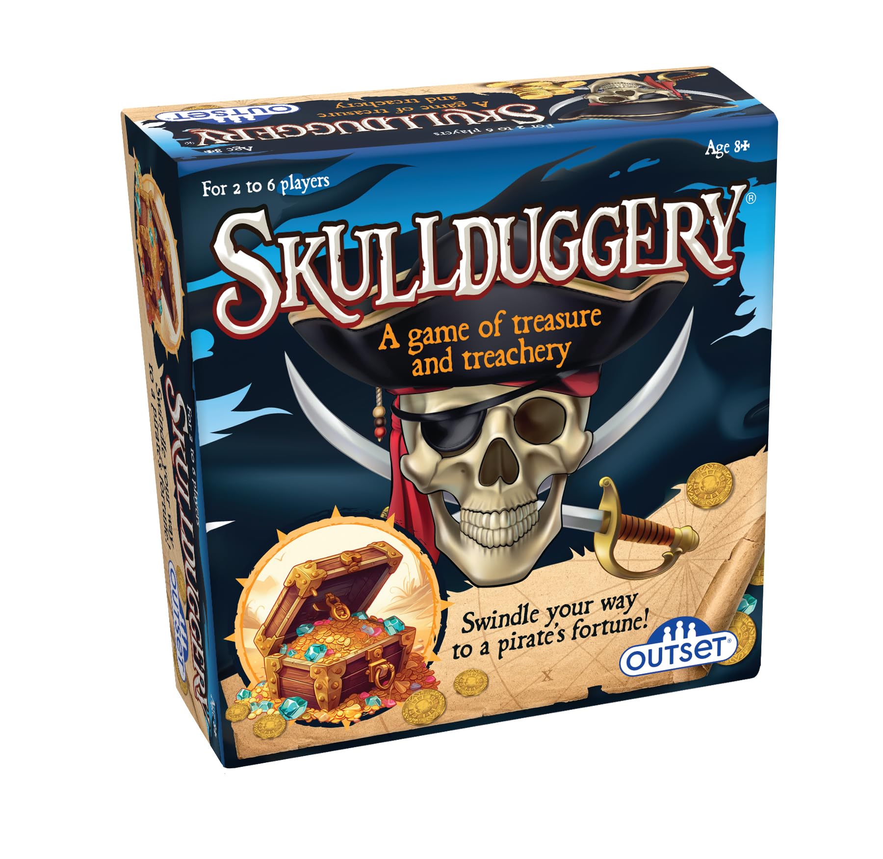 Outset Media Skullduggery - A Game of Treasure and Treachery - for 2 to 6 Players Ages 8 and up