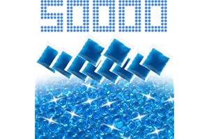 PINNACLE DYNAMICS Gel Blaster Ammo - 50,000 Rounds 7-8 mm (5 Packs) - Gel Splatter Bullets for Electric Orby Blaster Gun - Orby Gun Ammo Refill for Teenagers and Adults - Premium Gift Packaging