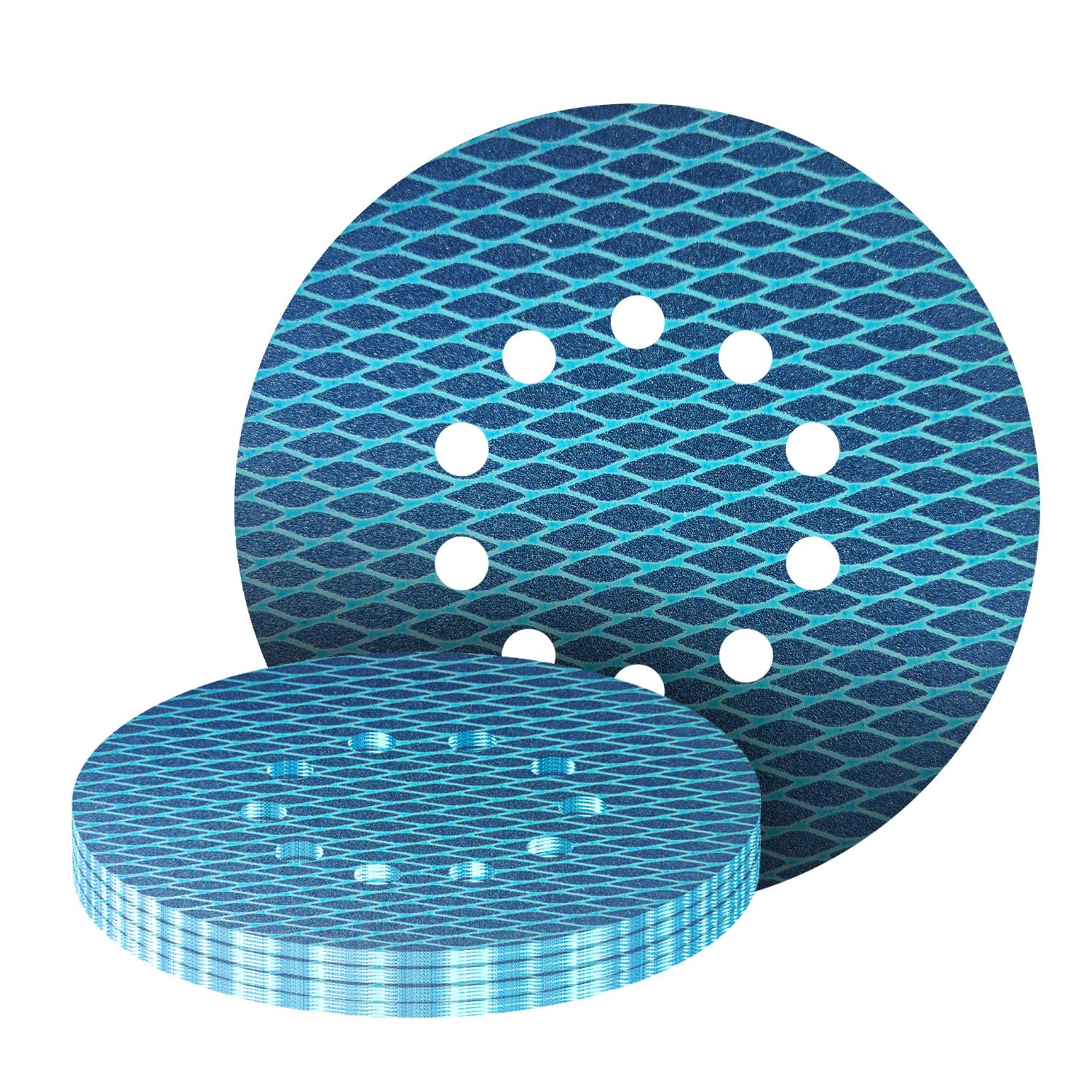 GZKTY 20 PCS 225mm Sanding Discs, 10-Hole Grits 120 Sanding Pads, Manual Electric 225mm Disc Sander for Drywall Walls, Reduced Clogging — image 1