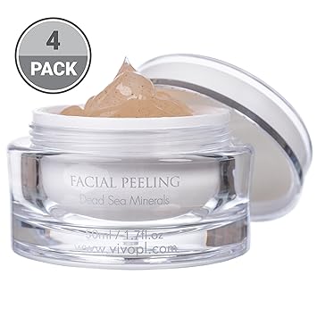 Amazon Com Vivo Per Lei Dead Sea Facial Peeling Gel Exfoliating Skin And Blackheads Without Hurting Your Face 1 7 Fl Oz Pack Of 4 Facial Peeling Dead Sea Minerals Beauty