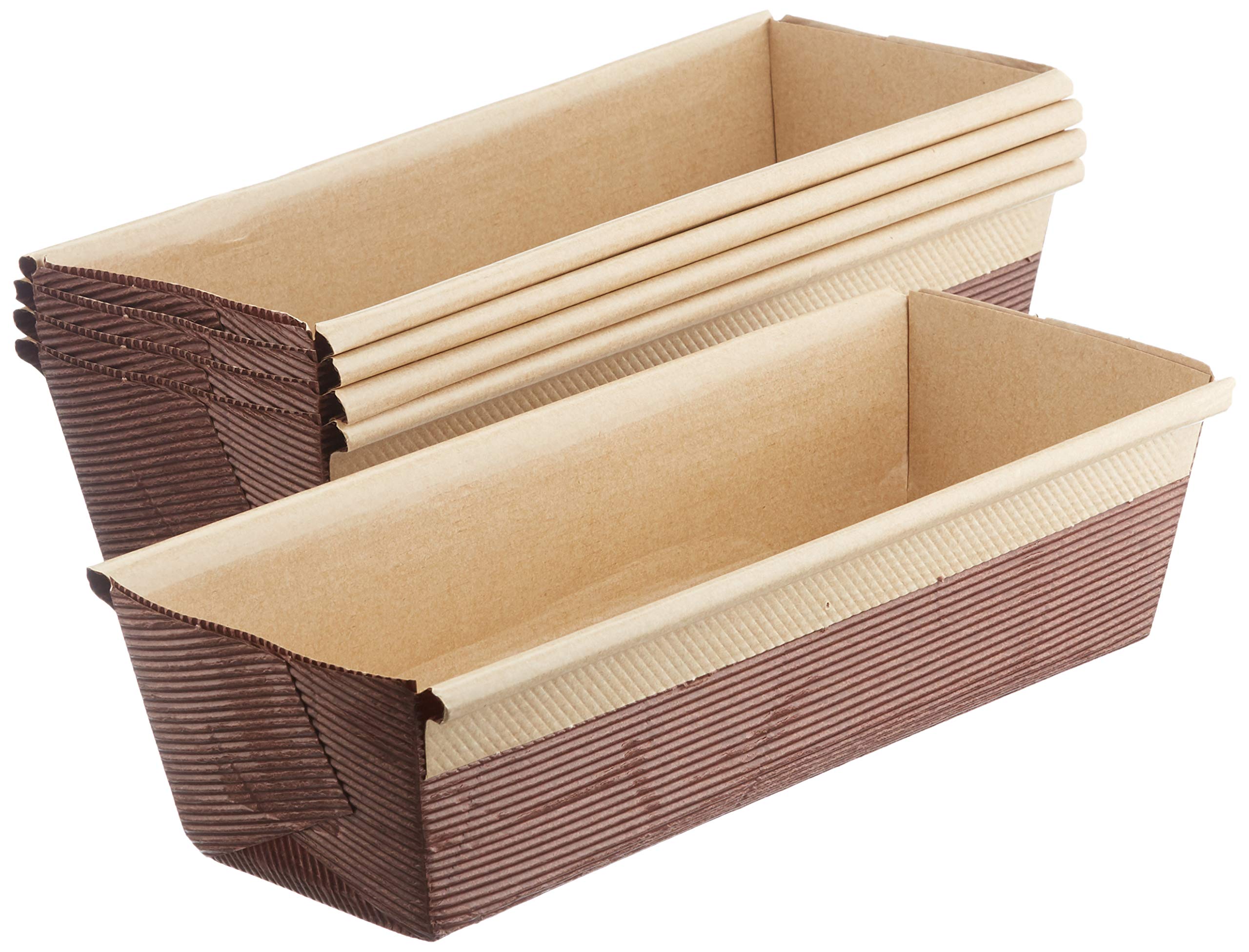 DECORA 0320181 5 Baking Paper LOAF Pans 22,7 X H 6,5 cm - 400 G, Brown